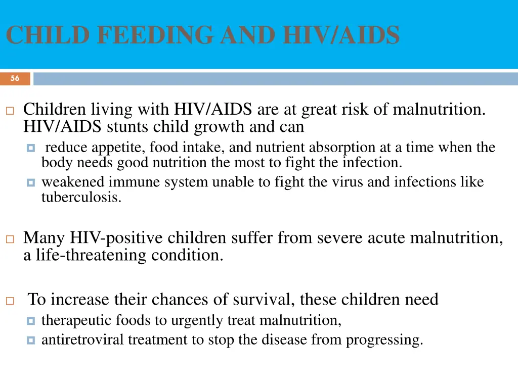 child feeding and hiv aids