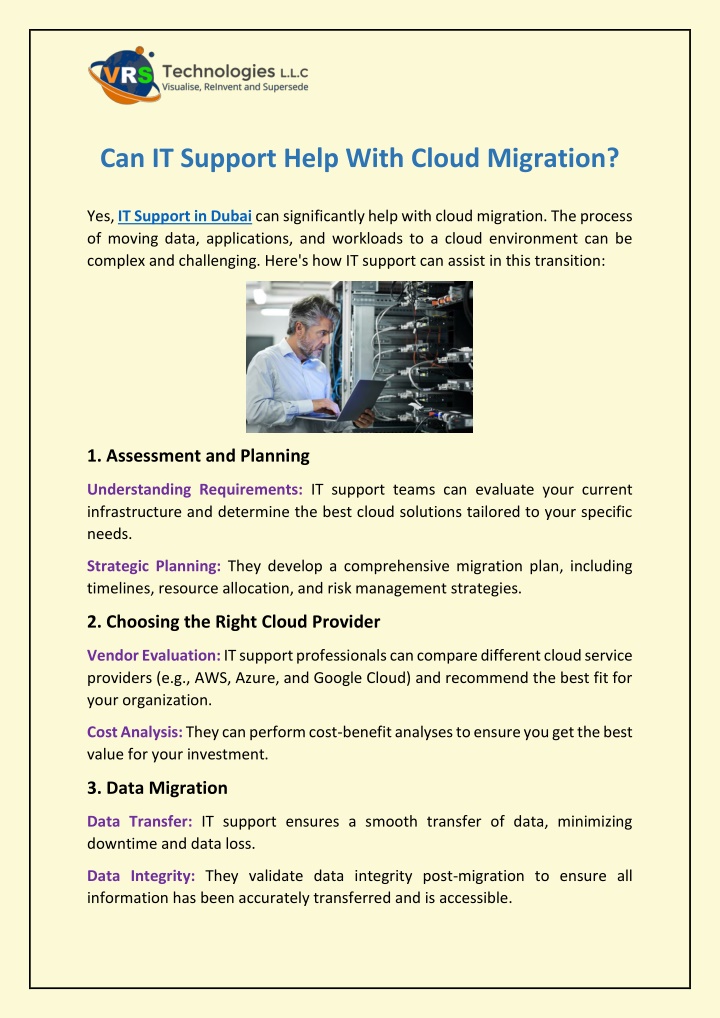 can it support help with cloud migration