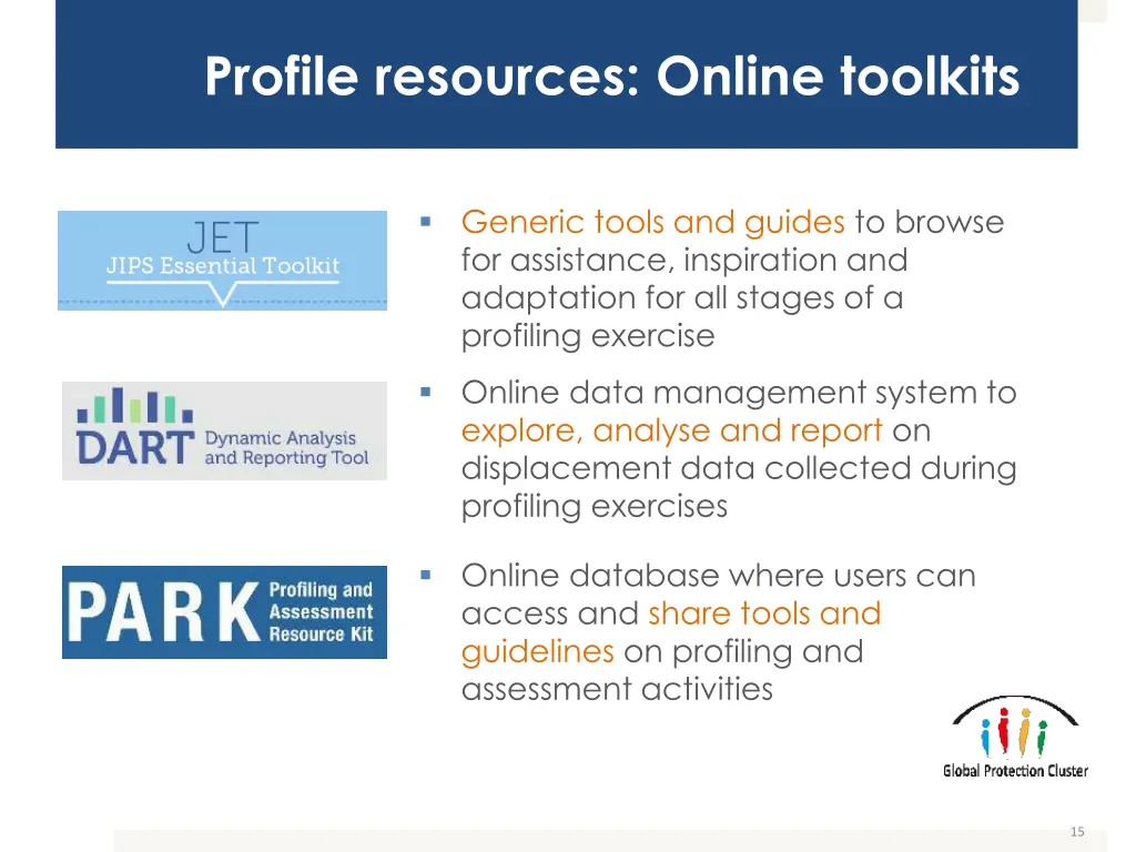 profile resources online toolkits