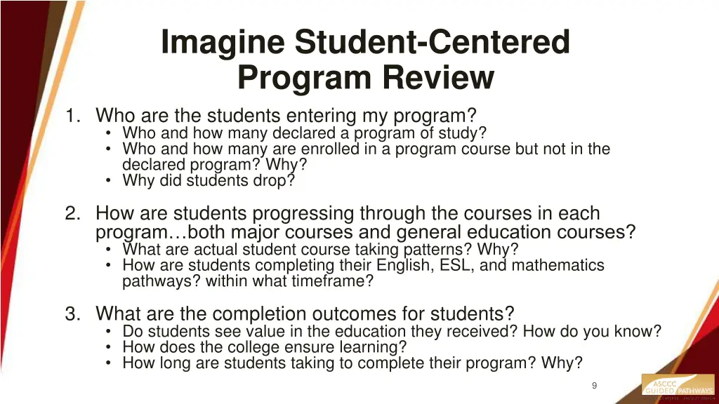 imagine student centered program review