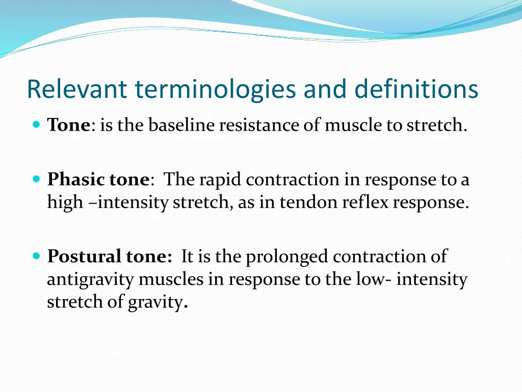 relevant terminologies and definitions