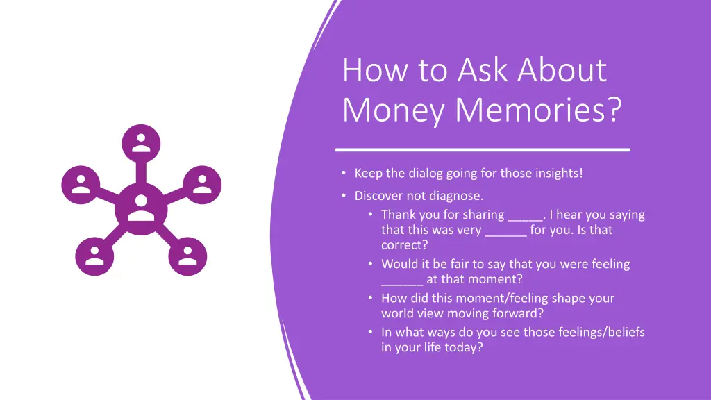 how to ask about money memories 2