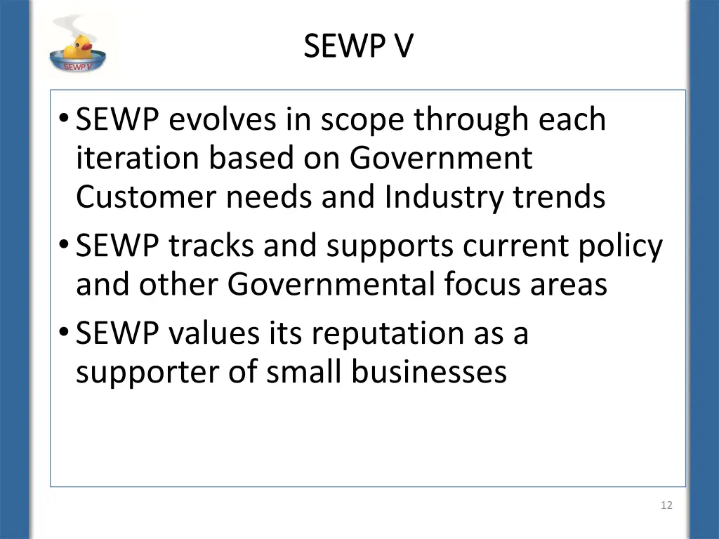 sewp v sewp v