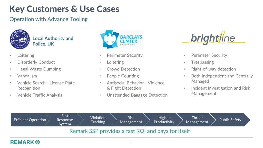 key customers use cases operation with advance