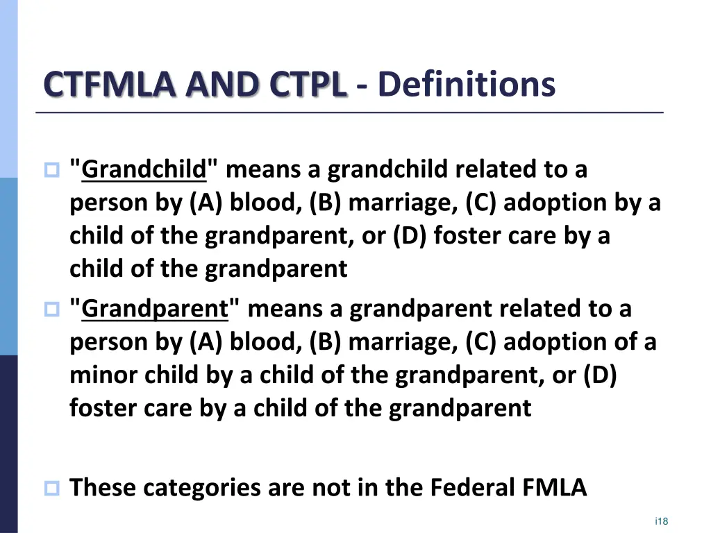 ctfmla and ctpl definitions 1