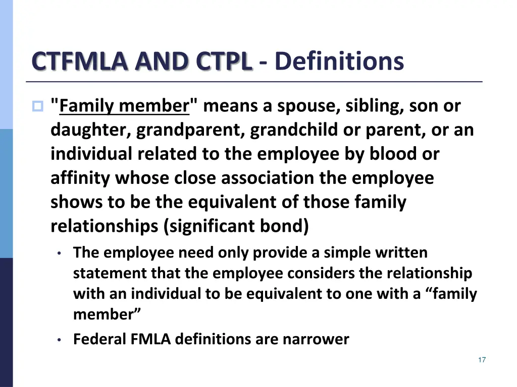 ctfmla and ctpl definitions