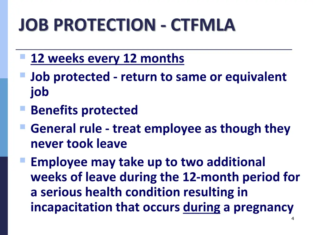 job protection ctfmla