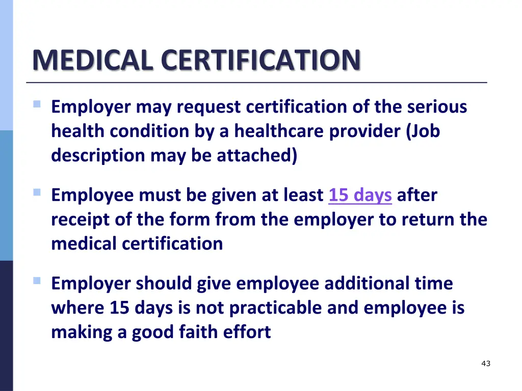 medical certification