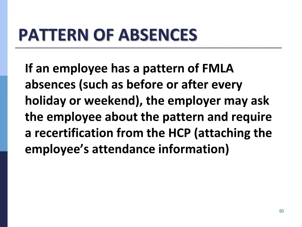 pattern of absences