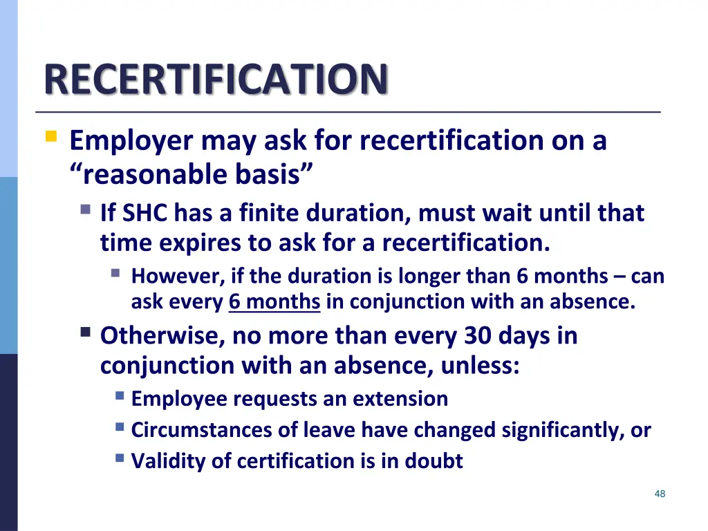 recertification employer