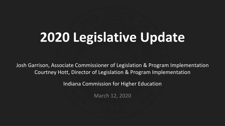 2020 legislative update