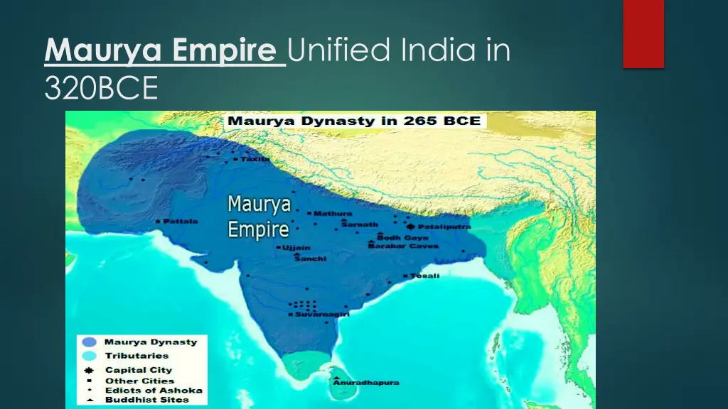 maurya empire unified india in 320bce