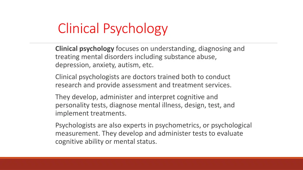 clinical psychology