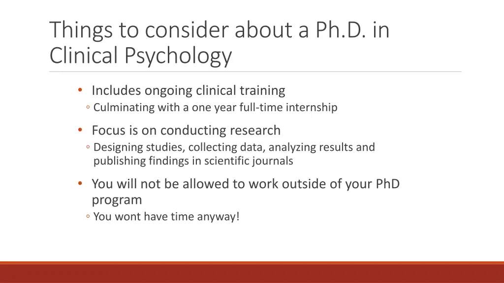 things to consider about a ph d in clinical 1