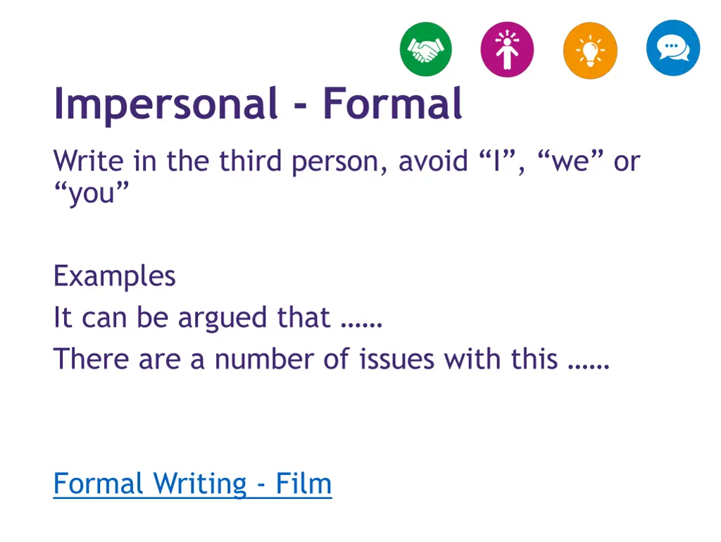 impersonal formal