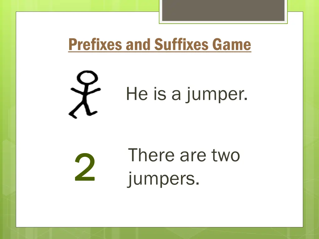 prefixes and suffixes game 1