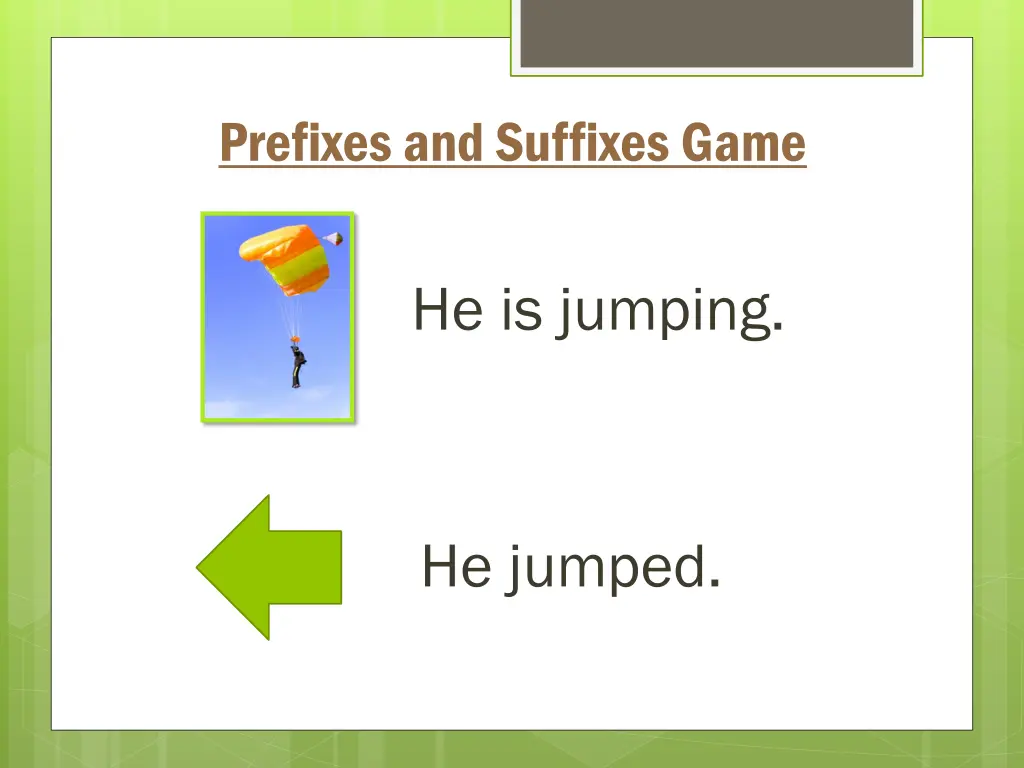 prefixes and suffixes game