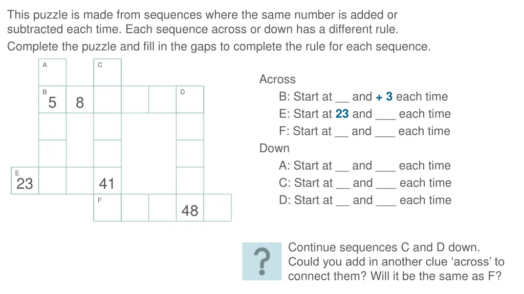 this puzzle is made from sequences where the same