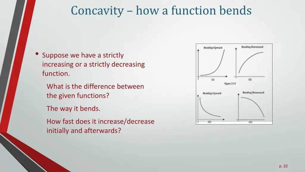 concavity how a function bends 1