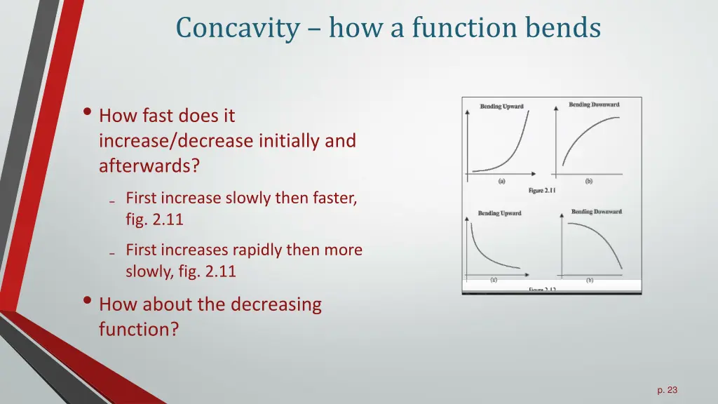 concavity how a function bends 2