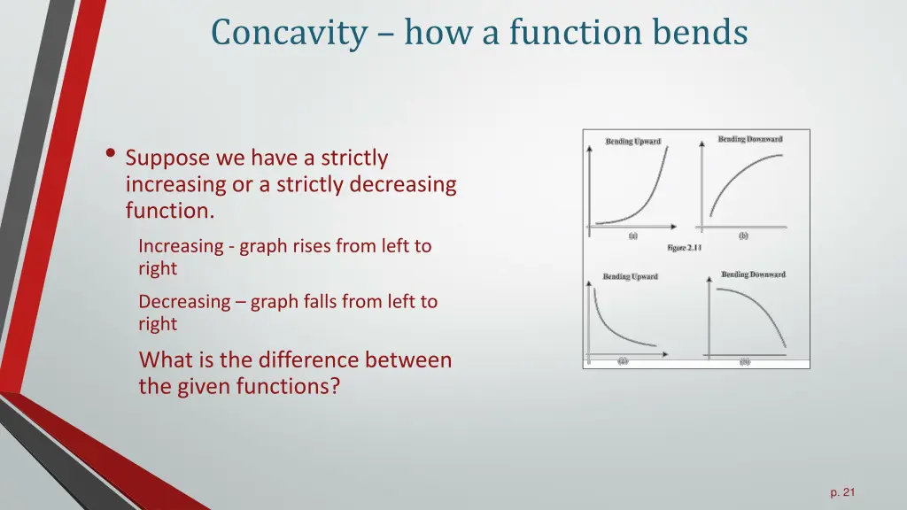 concavity how a function bends