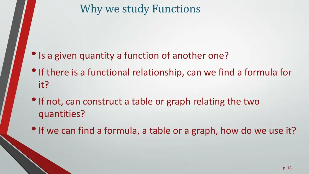 why we study functions