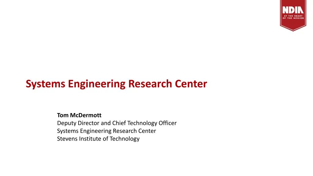 systems engineering research center