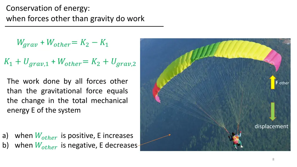 conservation of energy when forces other than