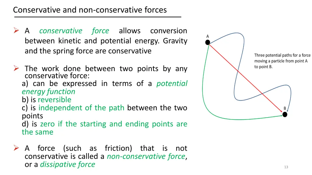 conservative and non conservative forces