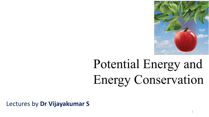 potential energy and energy conservation