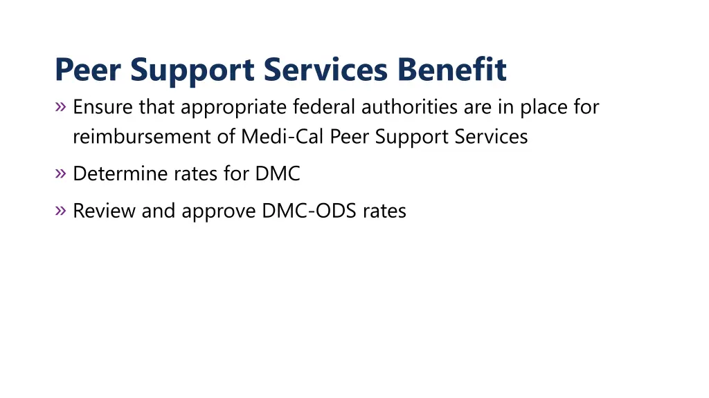 peer support services benefit ensure that