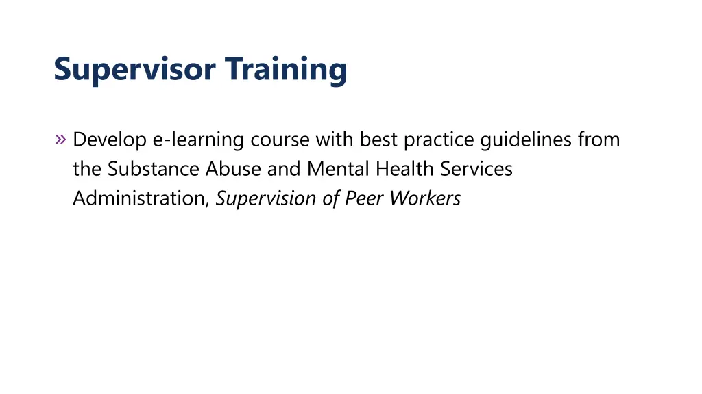 supervisor training