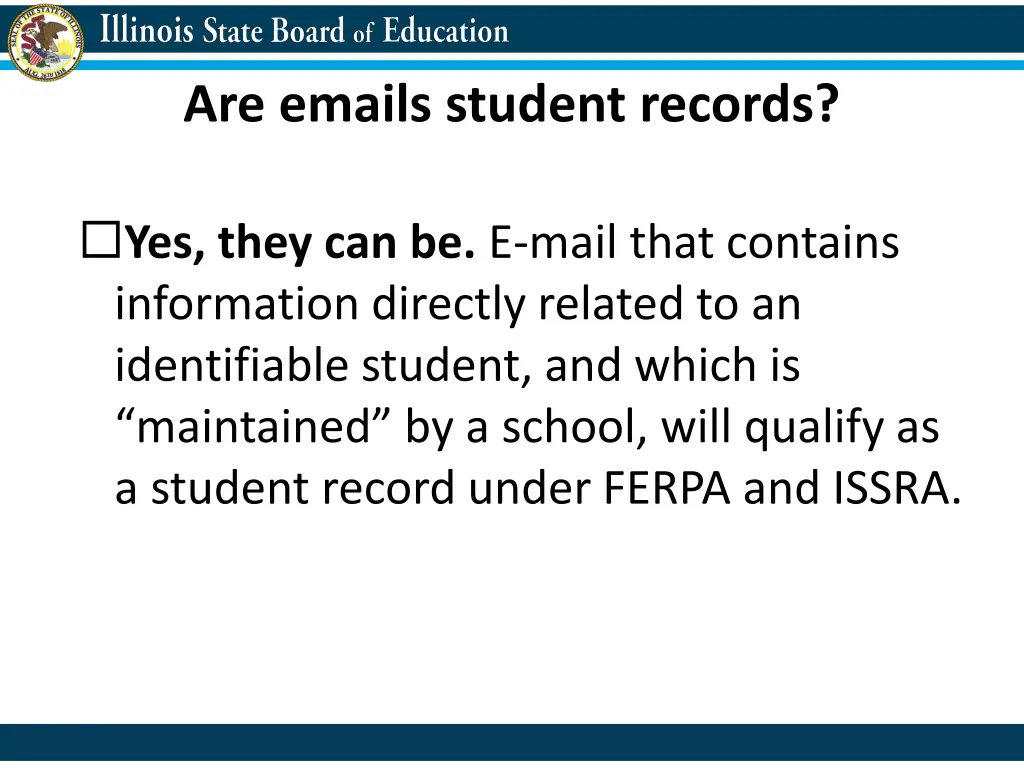 are emails student records