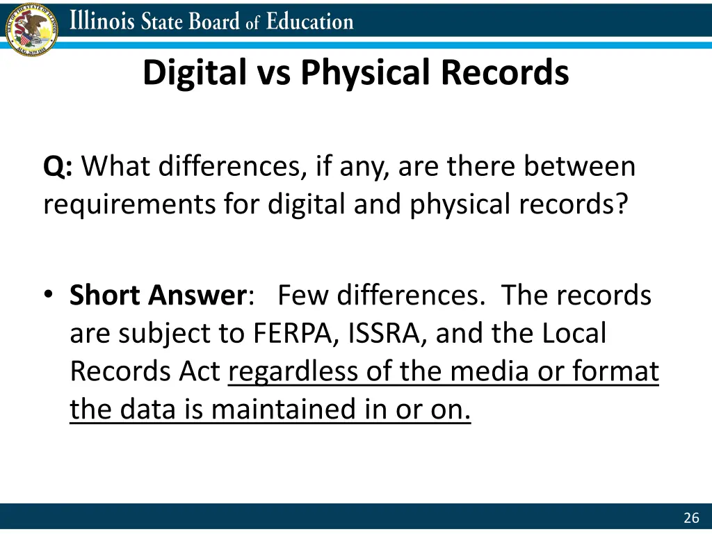 digital vs physical records