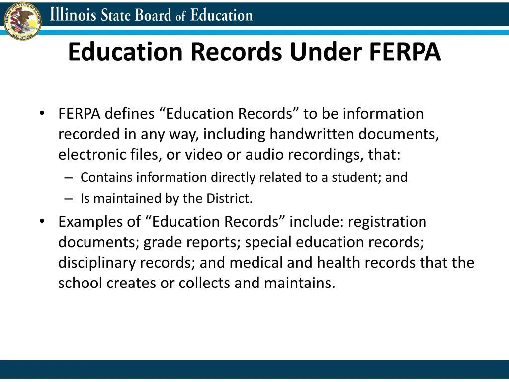 education records under ferpa