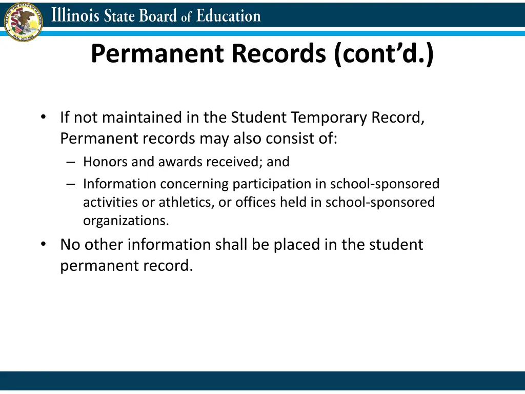 permanent records cont d