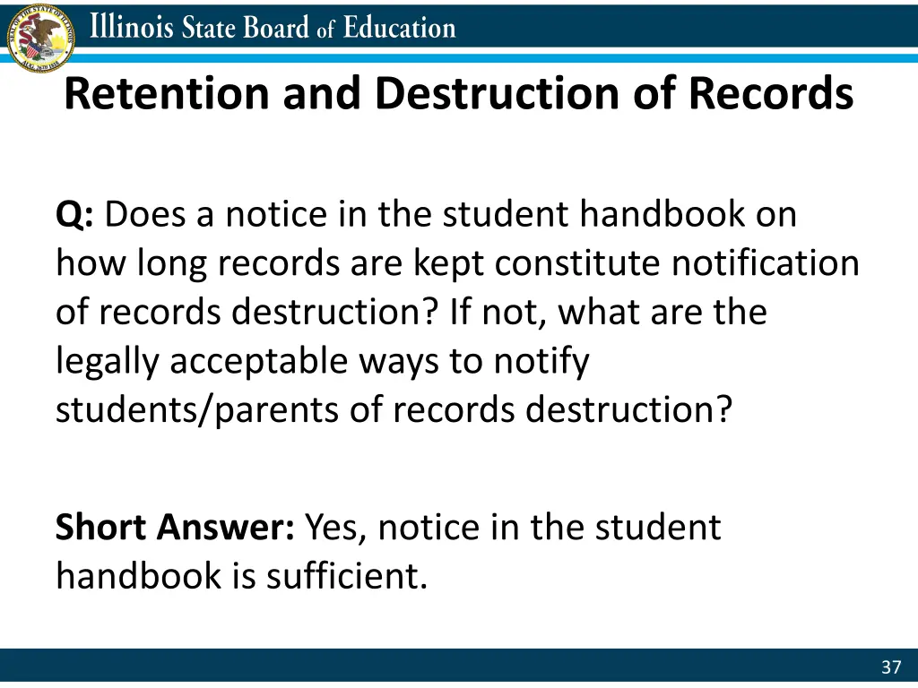 retention and destruction of records 3