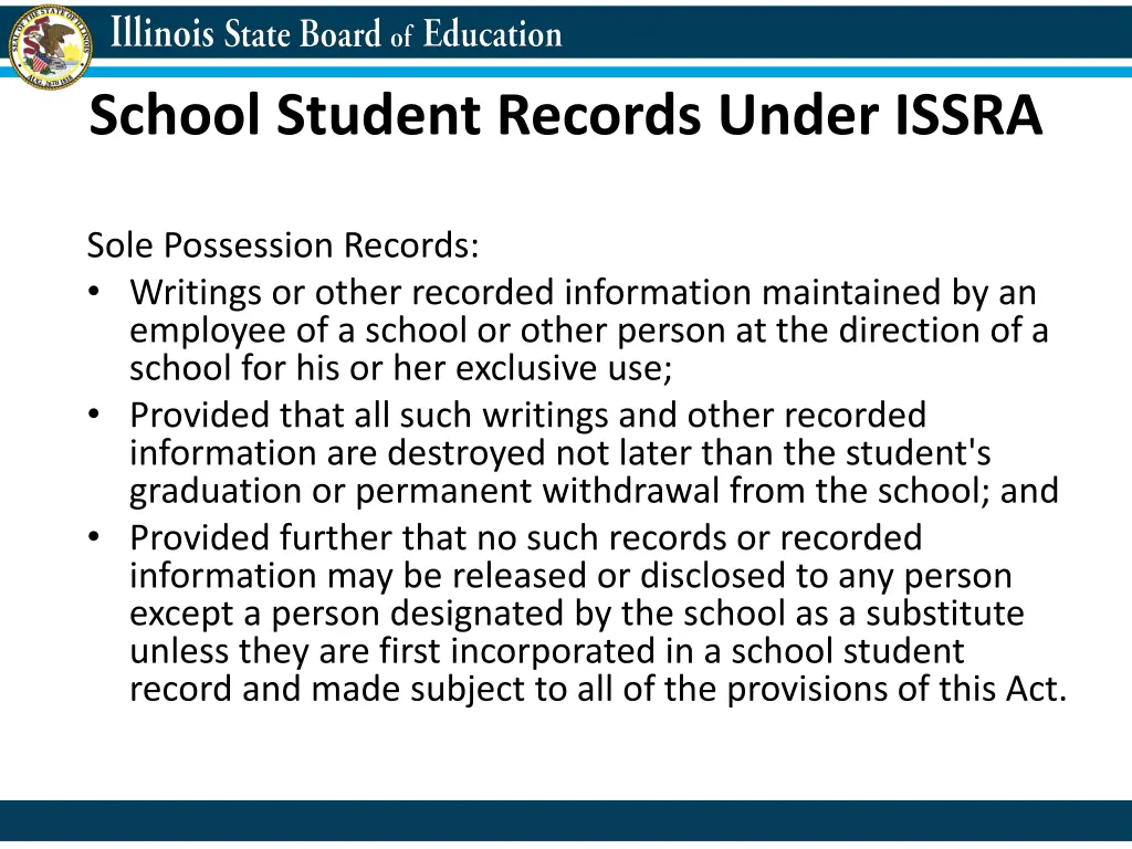 school student records under issra 2