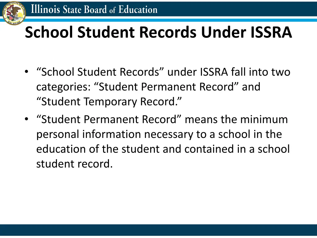 school student records under issra 3