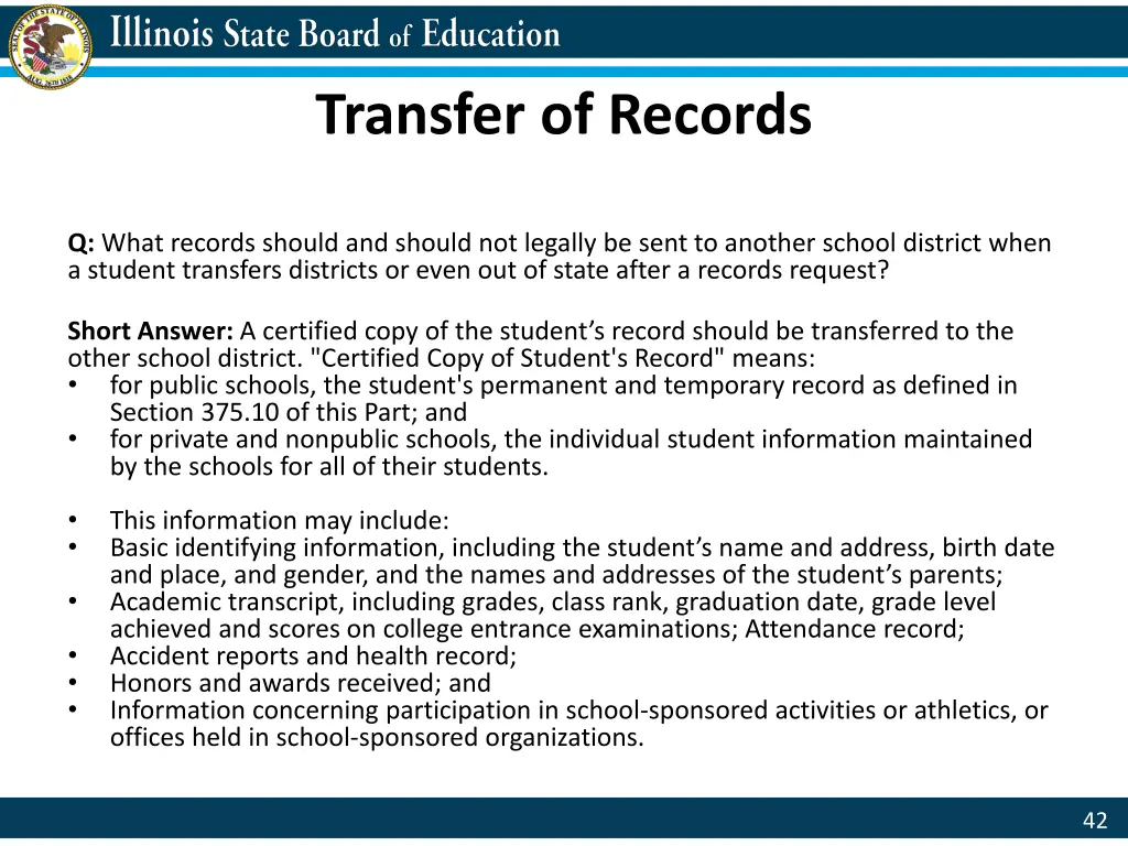 transfer of records 2