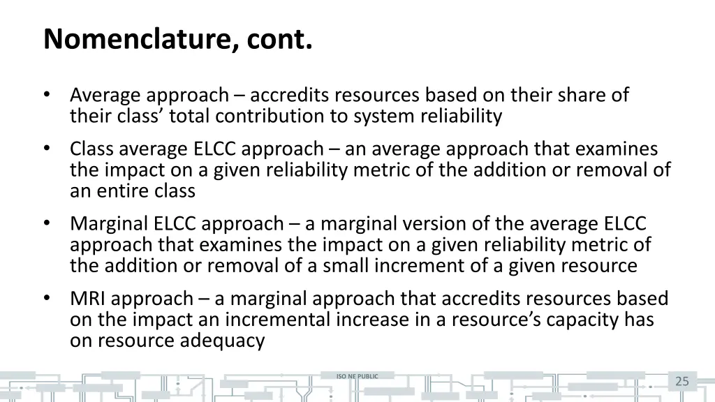 nomenclature cont