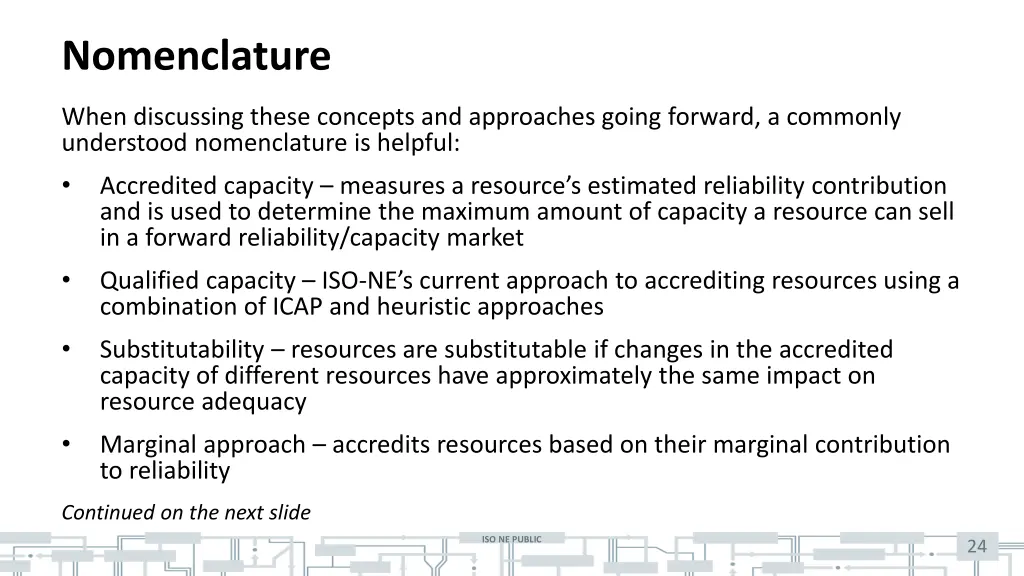 nomenclature