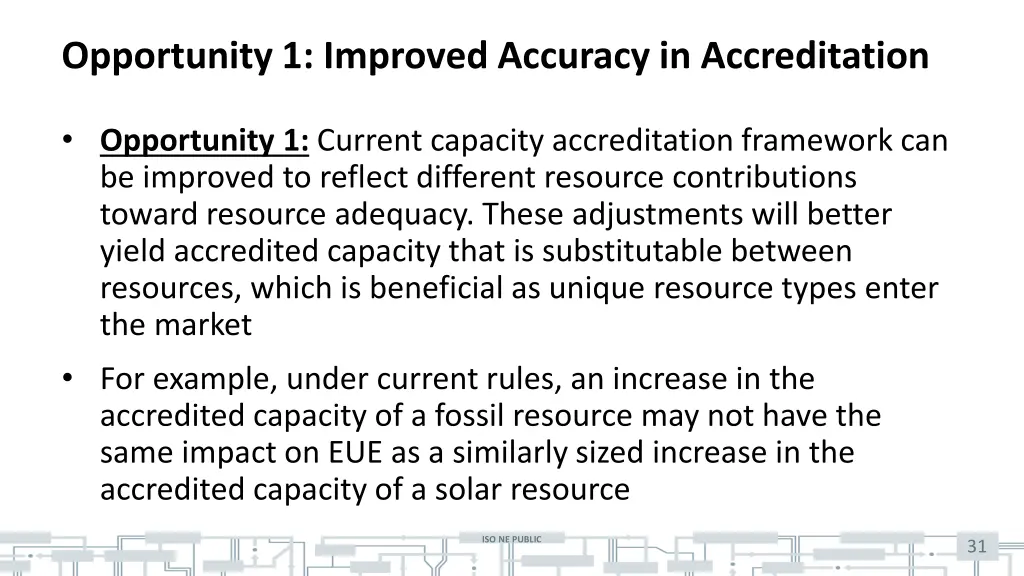 opportunity 1 improved accuracy in accreditation