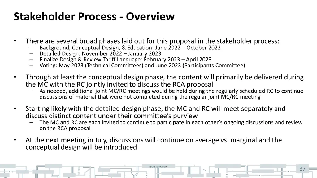 stakeholder process overview