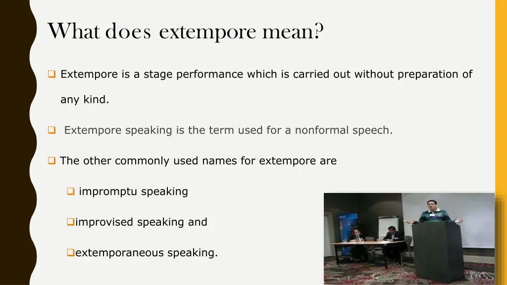 what does extempore mean