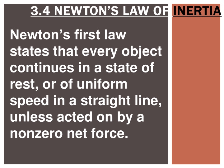 3 4 newton s law of 3 4 newton s law of inertia