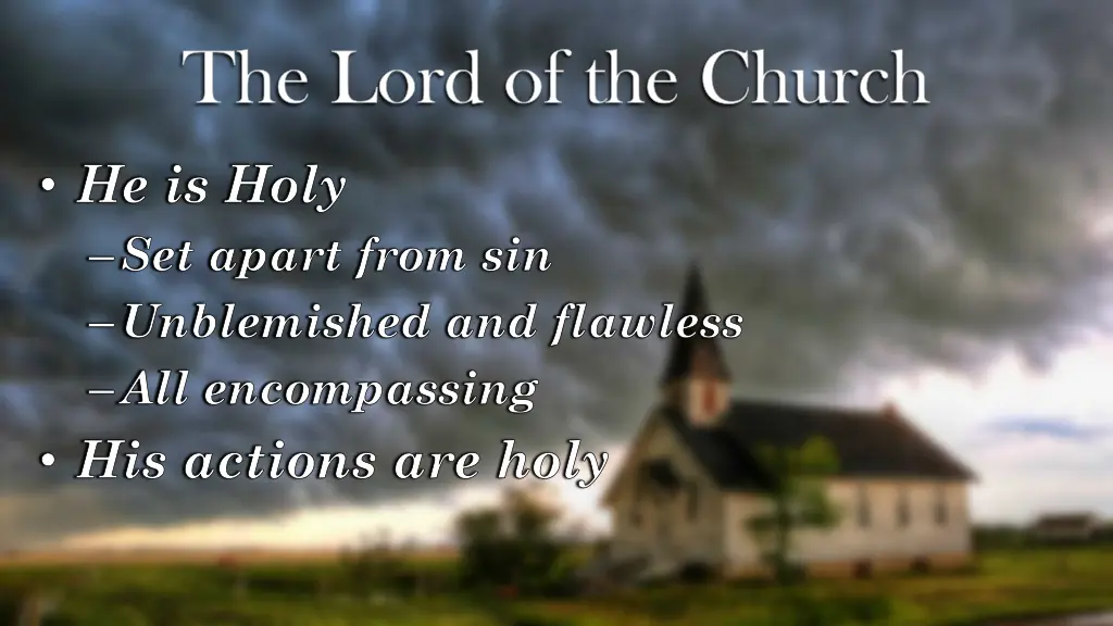 the lord of the church