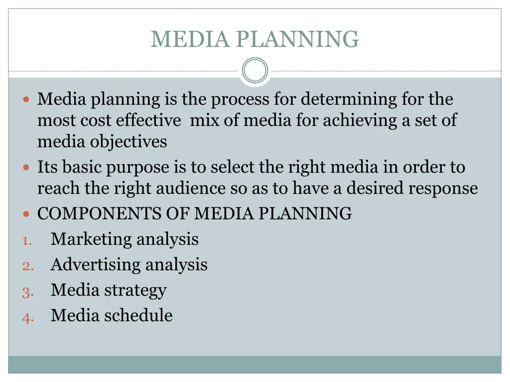 media planning