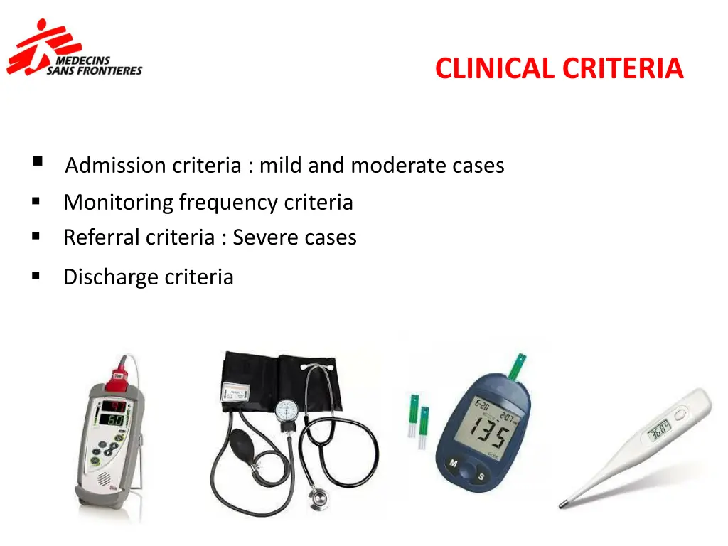 clinical criteria