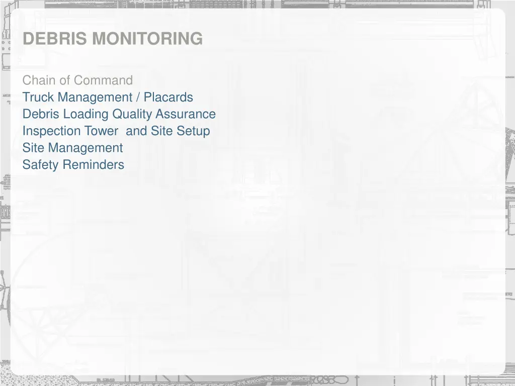 debris monitoring 1